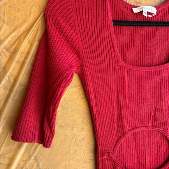 NWOT Favorite Daughter ‘The Crush Cutout Dress’ In Cherry Red Size Medium - Picture 10 of 14